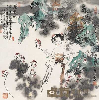 潘鸿海 采莲赋 镜心 68×68cm